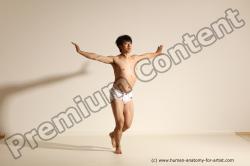 Underwear Martial art Man Asian Moving poses Average Short Black Dynamic poses Academic